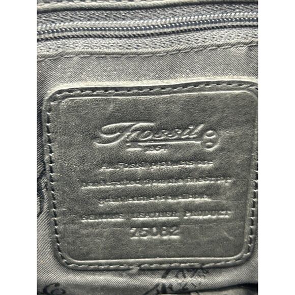 Fossil Vintage Classic 25082 Black Leather Mini Crossbody Purse Bag - Picture 4 of 8
